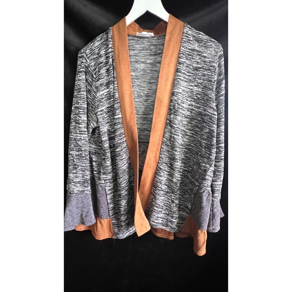 THML Boho Eclectic Mixed Fabric Cardigan Size Large